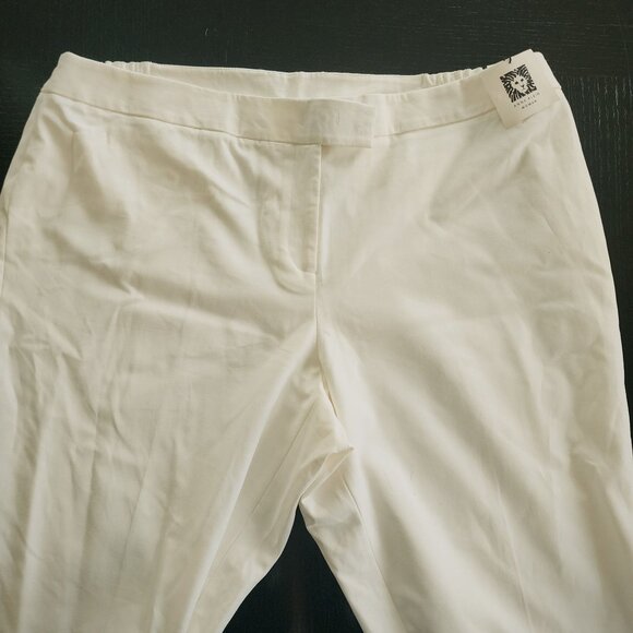 Anne Klein White Classic Minimalist Ankle Dress Pants Sz. 18W & 20W - Picture 12 of 15